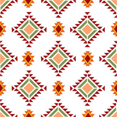 Etnik boho kusursuz desen. Kabile vektör dokusu. Kumaş üzerine nakış. Dokuma. Geleneksel süs. Kabile düzeni. Halk motifi. Duvar kağıdı, tekstil, ambalaj, arkaplan.