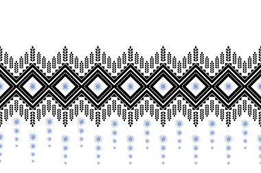 Geometrik etnik kalıp geleneksel arka plan, halı, duvar kağıdı, giysi, ambalaj, Batik, kumaş, sarong, Vektör illüstrasyon nakış tarzı.