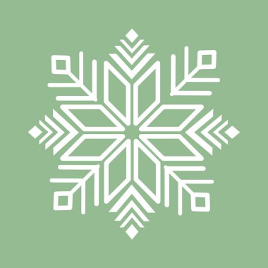 Kusursuz kar taneleri. Geometrik arka plan kışın Noel tarzı kırmızı yeşil yeşil gri krem. Yeni yıl tebrik kartı için vektör şablonu sanat öğesi.