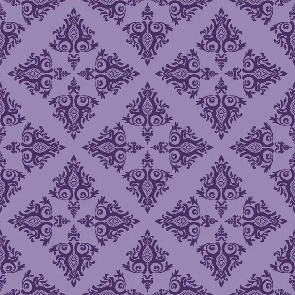 Damask pürüzsüz desen. Vektör İllüstrasyonu. Tasarım, arkaplan, duvar kağıdı için. Zarif tekstil tasarımı için vektör çizimi.