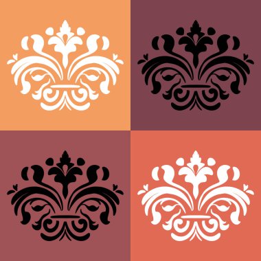 Barok tarzında kusursuz bir desen. Vektör çizimi. Duvar kağıdı, markalaşma, web tasarımı, davetiyeler, battaniyeler, yatak örtüleri için tekrarlanan tasarımlar.