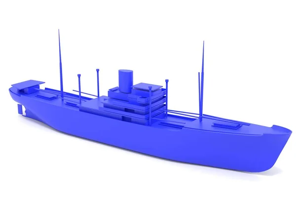 Boyutlu Illüstrasyon Tarihsel Genel Kargo Motor Gemisinin Yazıcı Modeli — Stok fotoğraf