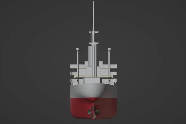 3Dイラスト 歴史的一般貨物自動車船 — ストック写真