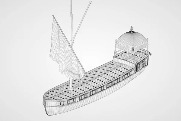 Illustratie Model Van Een Oud Deens Schip — Stockfoto
