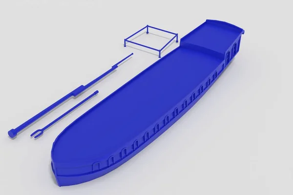 Ilustración Modelo Una Barcaza Holandesa Vieja —  Fotos de Stock