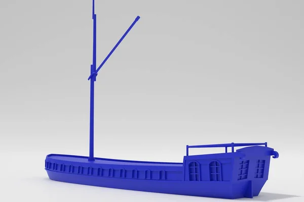 Ilustração Modelo Uma Velha Barcaça Holandesa — Fotografia de Stock