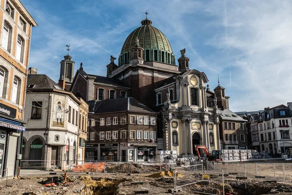 Charleroi Belgio Novembre 2022 Chiesa San Cristoforo Charleroi Trova Piazza — Foto Stock