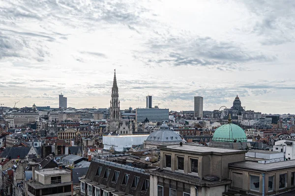 Stock image Brussels, Belgium, 17 March 2023. View of La Grand'Place, City Hall and the courthouse from the roof of the new administrative center of the City of Brussels, Brucity.