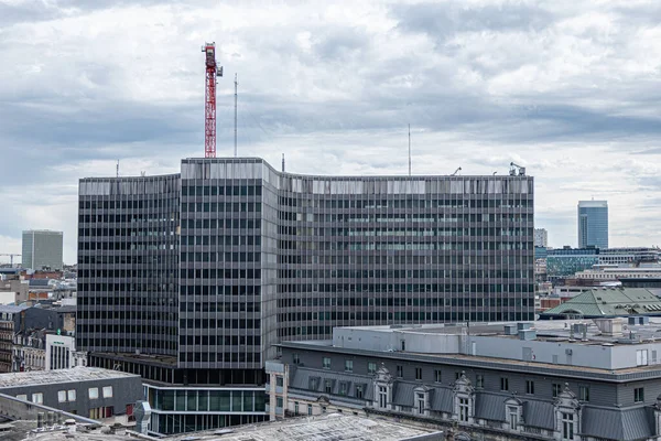 Bruselu Dne Března2023 Staré Administrativní Centrum Vidět Střechy Nového Administrativního — Stock fotografie