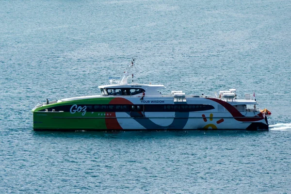Valette Malte Mai 2023 Gozo Fast Ferry Dans Les Eaux — Photo