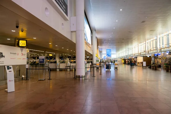 Zaventem Bélgica Abril 2023 Interior Aeroporto Zaventem Aeroporto Bruxelas — Fotografia de Stock