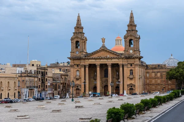 Valletta Malta Abril 2023 Igreja Paroquial São Públio Uma Igreja — Fotografia de Stock