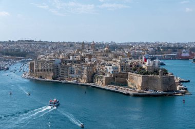 Valletta, Malta, 1 Mayıs 2023, Yukarı Barakka Halk Bahçeleri 'nden Üç Şehir