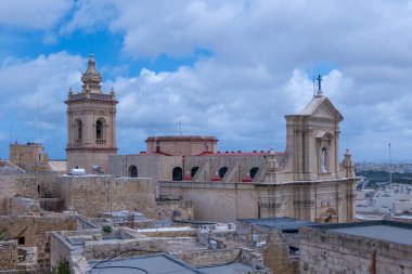 Gozo, Malta, 3 Mayıs 2023. Gozo Katedrali, Rabat, Victoria 'da yer alan Gozo Piskoposluğu' nun katedrali.,