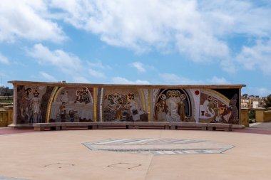 Gozo, Malta, 3 Mayıs 2023. Ta Pinu Ulusal Tapınağı Garb 'da bulunan bir Katolik dini yapısıdır. Maltese Marian hac alanı..