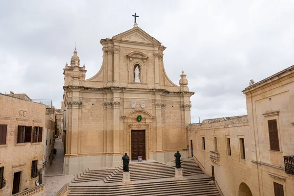 Gozo, Malta, 3 Mayıs 2023. Gozo Katedrali, Rabat, Victoria 'da yer alan Gozo Piskoposluğu' nun katedrali.,