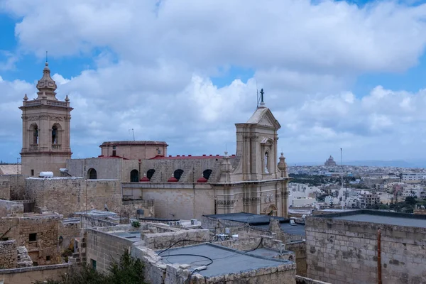 Gozo, Malta, 3 Mayıs 2023. Gozo Katedrali, Rabat, Victoria 'da yer alan Gozo Piskoposluğu' nun katedrali.,