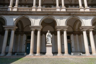 Milan, İtalya, 31 Temmuz 2023. Brera Güzel Sanatlar Akademisi bir sanat eğitimi lisesi.