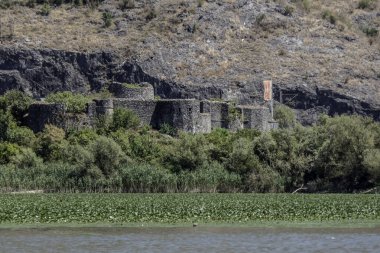 Skadar, Montenegro, August 11, 2024. Fort on Skadar Lake National Park. clipart