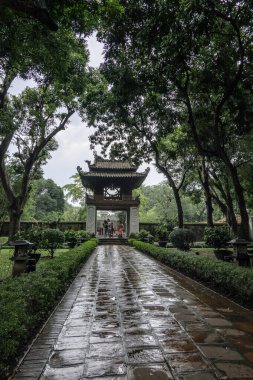 Hanoi, Vietnam, 21 Ekim 2024. Hanoi Edebiyat Tapınağı bir Konfüçyüs tapınağıdır. Prens 'in Harflerin çoğaltıcı tapınağıdır.