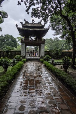 Hanoi, Vietnam, 21 Ekim 2024. Hanoi Edebiyat Tapınağı bir Konfüçyüs tapınağıdır. Prens 'in Harflerin çoğaltıcı tapınağıdır.