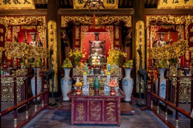 Hanoi, Vietnam, 21 Ekim 2024. Hanoi Edebiyat Tapınağı bir Konfüçyüs tapınağıdır. Prens 'in Harflerin çoğaltıcı tapınağıdır.