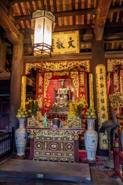 Hanoi, Vietnam, 21 Ekim 2024. Hanoi Edebiyat Tapınağı bir Konfüçyüs tapınağıdır. Prens 'in Harflerin çoğaltıcı tapınağıdır.