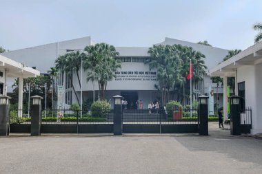 Hanoi, Vietnam, 22 Ekim 2024. Etnografi Müzesi, resmi olarak tanınmış Vietnamlı etnik gruplara odaklanan bir müzedir.