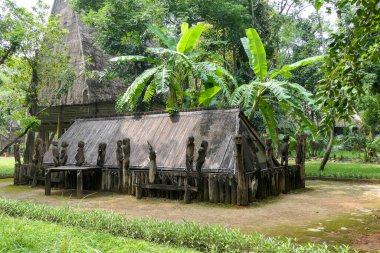 Hanoi, Vietnam, 22 Ekim 2024. Vietnam, Hanoi, Etnografi Müzesi resmi olarak tanınmış 54 Vietnamlı etnik gruba odaklanan bir müzedir.