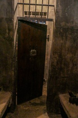 Hanoi, Vietnam, 22 Ekim 2024. Hoa Lo Cezaevi Hücresi veya Merkezi