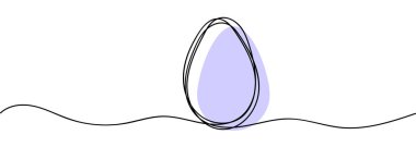 Soyut şekilli bir yumurta çizimi devam ediyor.