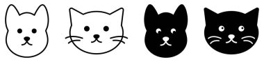 Kedi ve köpek kafası simgeleri