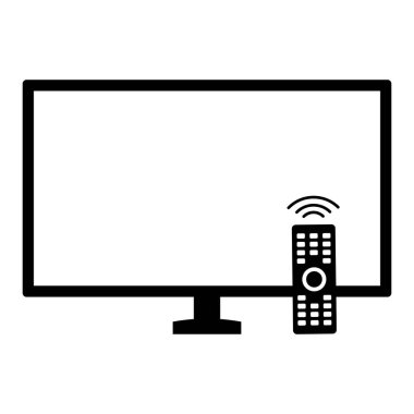 TV ve uzaktan kumanda simgesi