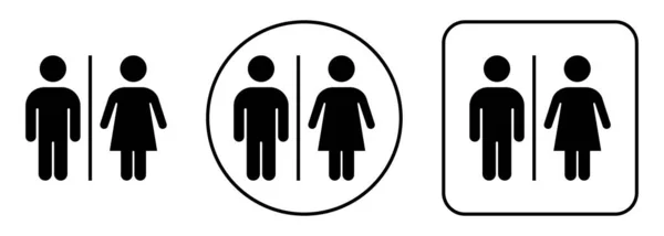 Laki Laki Dan Perempuan Tanda Tanda Toilet - Stok Vektor