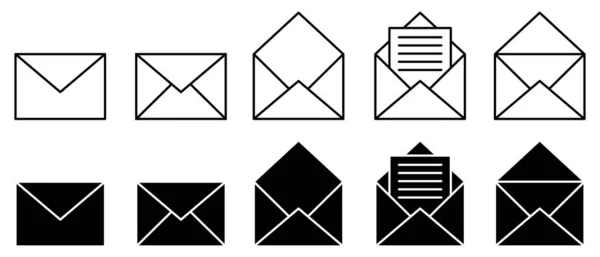 Satz Von Mail Symbol — Stockvektor