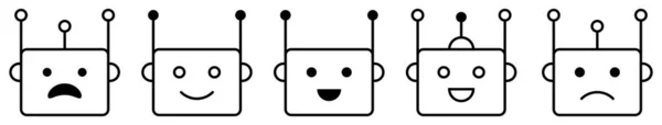 Chatbot Symbol Gesetzt Vektor Illustration Isoliert Auf Weißem Hintergrund — Stockvektor