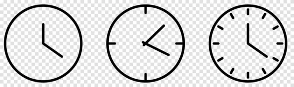 Iconos Línea Reloj Ilustración Vectorial — Archivo Imágenes Vectoriales