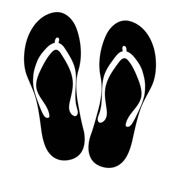 Pair Flip Flop Fashion Sandal Icon — Stock Vector