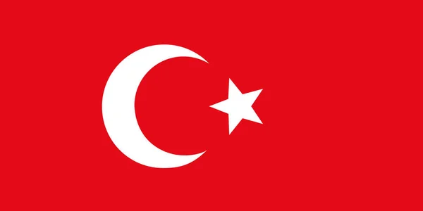 トルコの国旗 ベクターイラスト — ストックベクタ