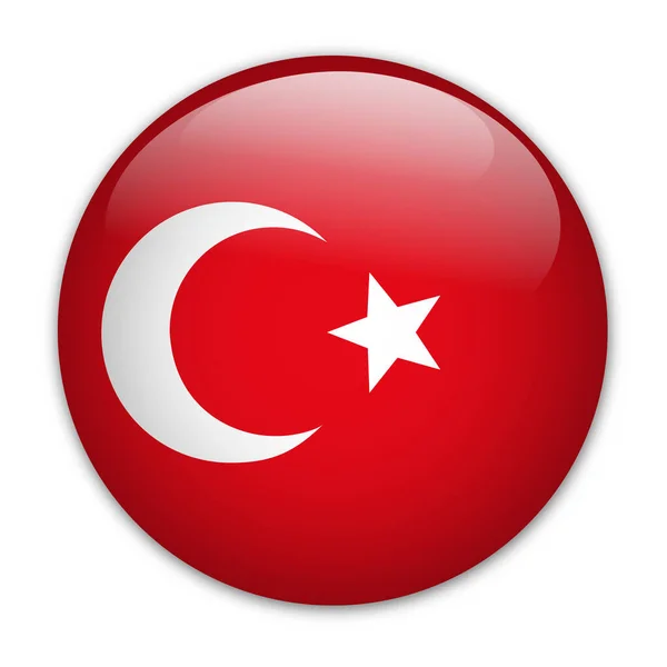 Turquie Drapeau Cercle Illustration Vectorielle — Image vectorielle