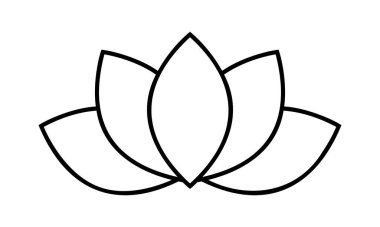 Lotus hattı ikonu. Vektör illüstrasyonu