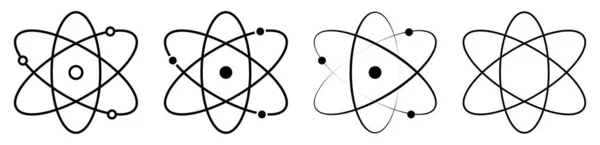 Σύνολο Εικονιδίων Atom Εικονογράφηση Διανύσματος — Διανυσματικό Αρχείο