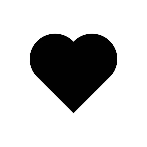 Black Heart Icon Vector Illustration — Stock Vector