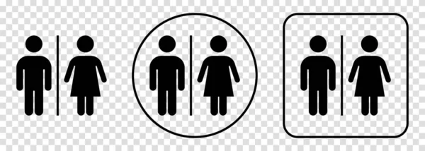 Ikon Toilet Pria Dan Wanita - Stok Vektor