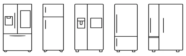 Набор Иконок Холодильника — стоковый вектор