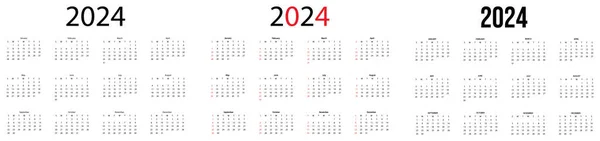 Calendar Template 2023 Set — Stock Vector