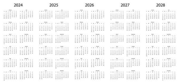 Takvim seti. Vektör illüstrasyonu