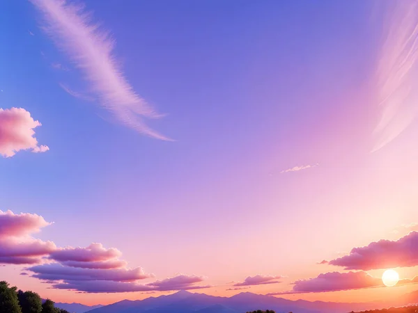 Animatie Een Prachtige Hemel Bij Zonsondergang — Stockfoto