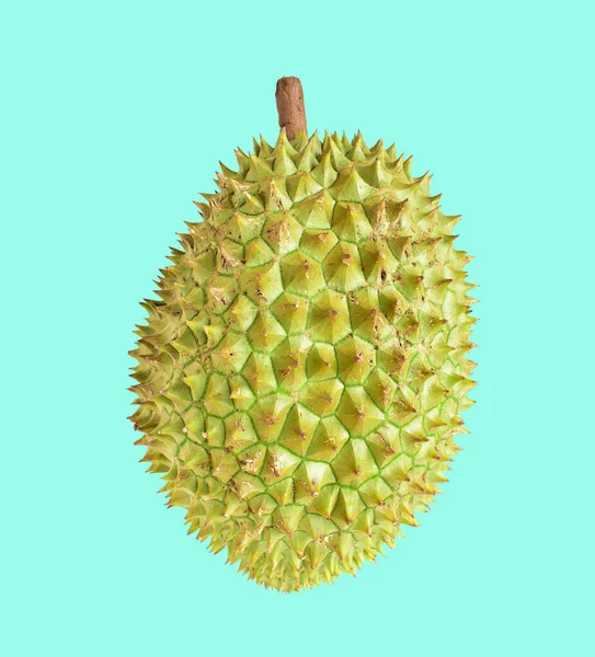 Durian Απομονωμένο Μονοπάτι Αποκοπής Πράσινο Φόντο Χωρίς Σκιά Τροπικά Φρούτα — Φωτογραφία Αρχείου