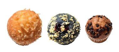 Kırpma yolu ile izole edilmiş kek, beyaz arka planda gölge yok, tatlı, abur cubur